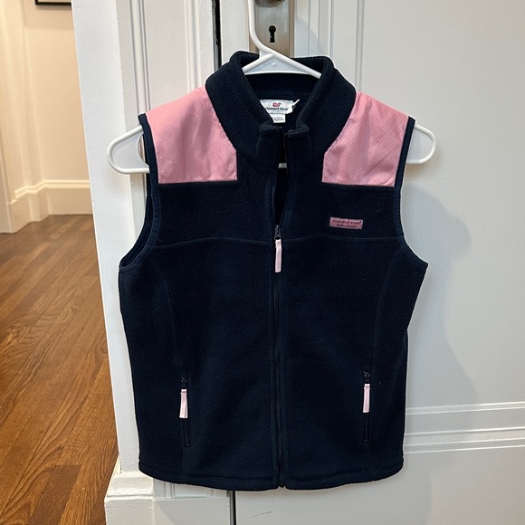 Vineyard Vines Navy Fleece Vest - Picture 1 of 3